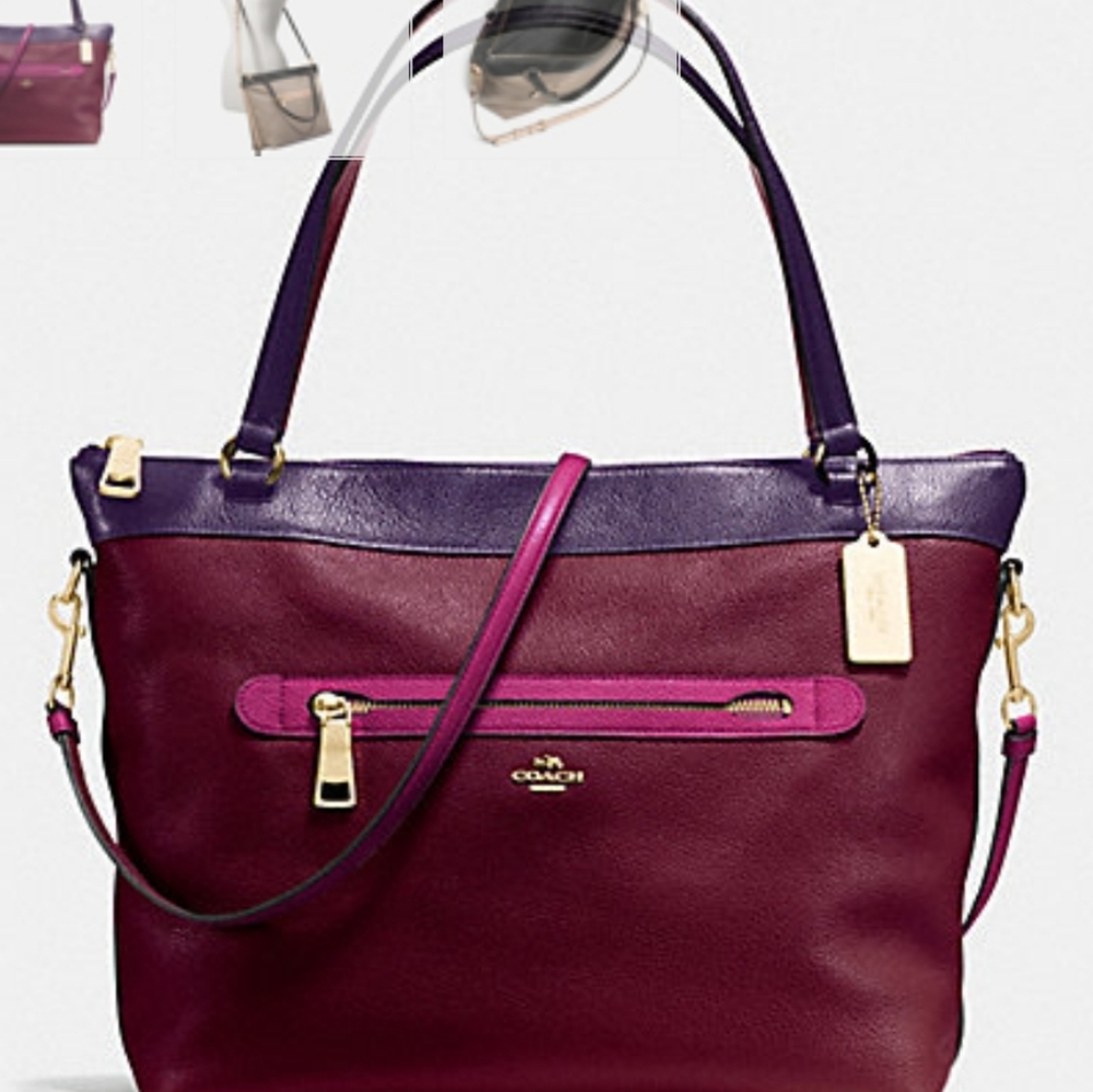 Coach Tyler Tote in Colorblock Leather